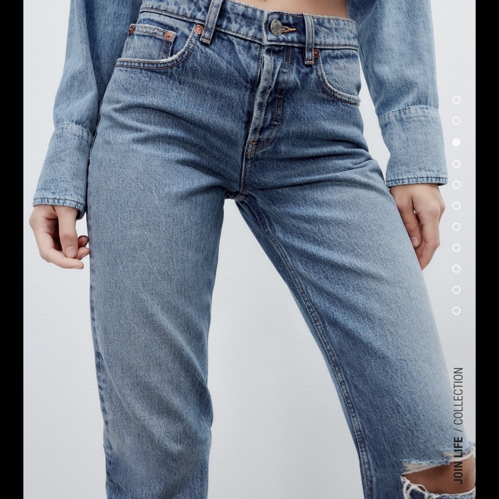 brand new zara straight leg jeans size US 2